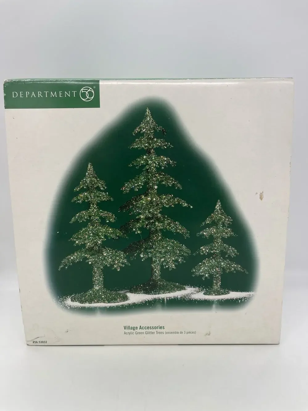 Department 56 Acrylic Green Glitter Trees